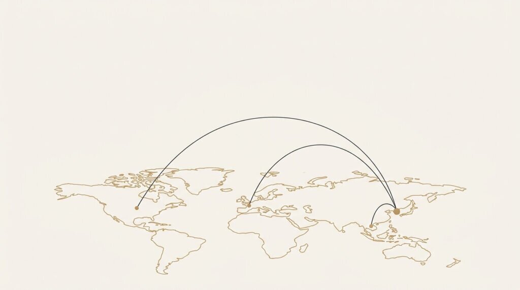 Gold_line_drawing_world_map